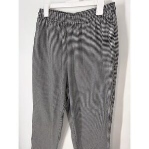 Chef Uniforms Mens Sz M On The Line  4-Pocket Baggy Chef Pants Houndstooth Work
